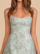 Mireille | Sage - A Line Scoop Neck Short Homecoming Dresses With Lace Appliques