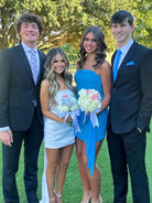 Morganite | Pink - Sheath Strapless Pleated Short Homecoming Dresses With Train