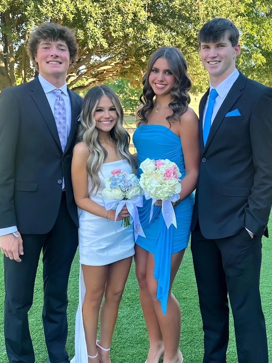 Morganite | Pink - Sheath Strapless Pleated Short Homecoming Dresses With Train