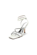 Multi Crystal Straps Square Open Toe Chunky Heels - KissProm