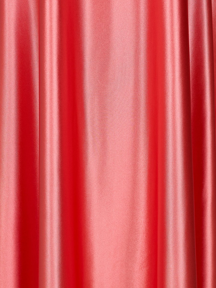 Nadine | Coral Strapless Back Tie Satin A - line Prom Dress - KissProm