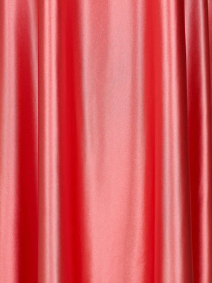 Nadine | Coral Strapless Back Tie Satin A - line Prom Dress - KissProm