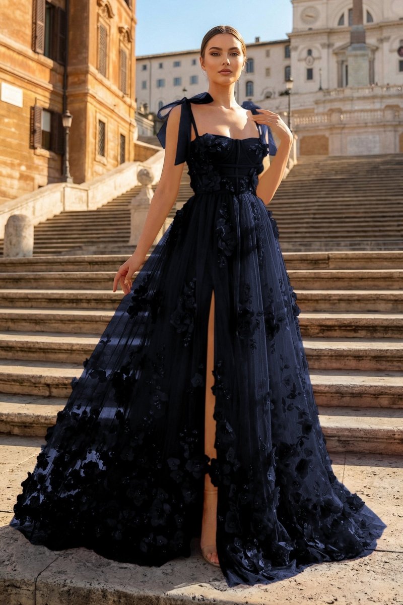 black and blue dresses for prom A line Royal Dress,Black Royal Blue Gradient Ombre Chiffon Prom Dress KPP0206 Whether you are dressing it for a wedding party Navy Blue Prom Dresses