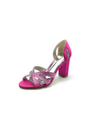Navy Blue High Heels with Silver Heel - KissProm
