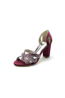 Navy Blue High Heels with Silver Heel - KissProm