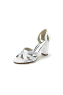Navy Blue High Heels with Silver Heel - KissProm