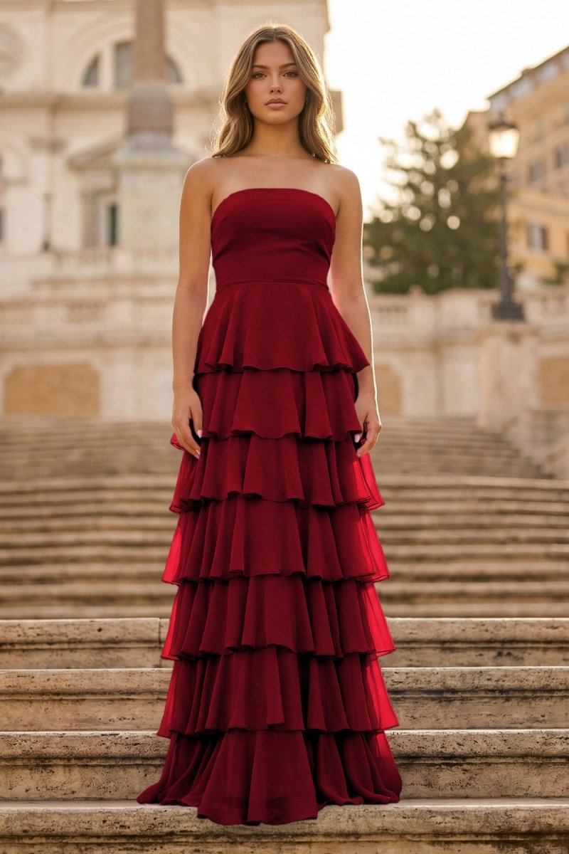 open lace back dress La Femme Open-Back Cowl-Neck Prom Dress
