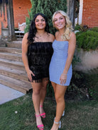 Novalee | Lilac - Bodycon Strapless Short Homecoming Dresses With Beadings