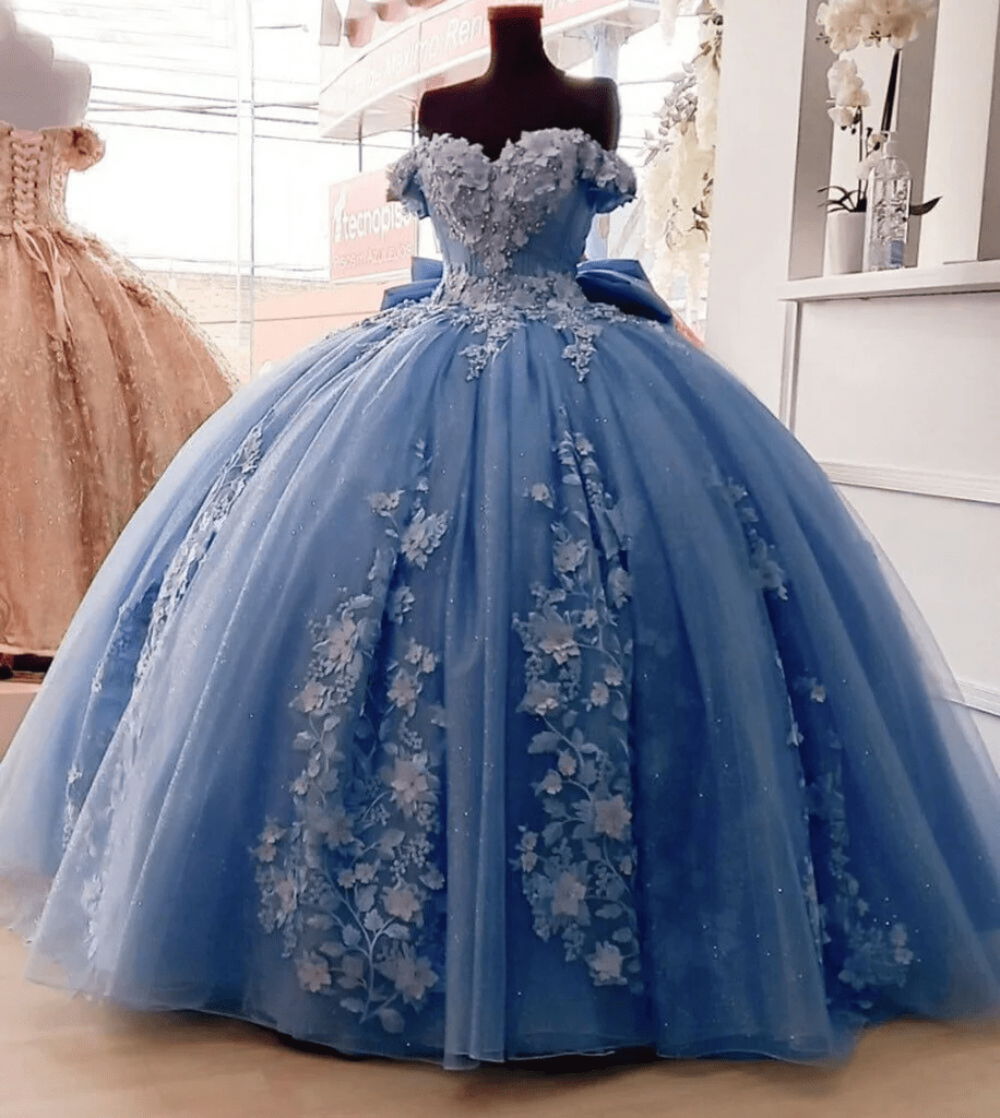 Freya | Off Shoulder 3D Floral Applique Quinceanera Dresses