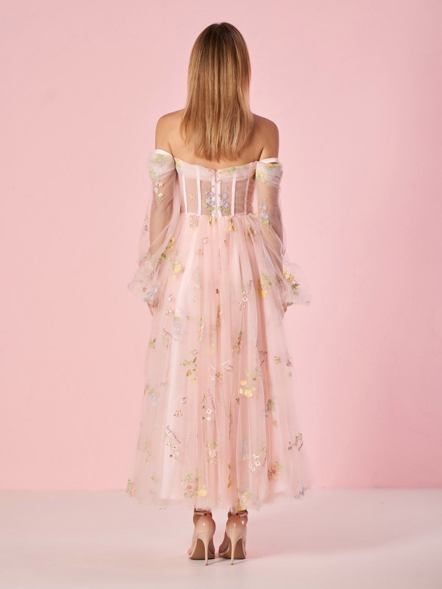 Fabulous Off-the-Shoulder Tulle Prom Dress Sweetheart With Crystal,DS4683 main image 1