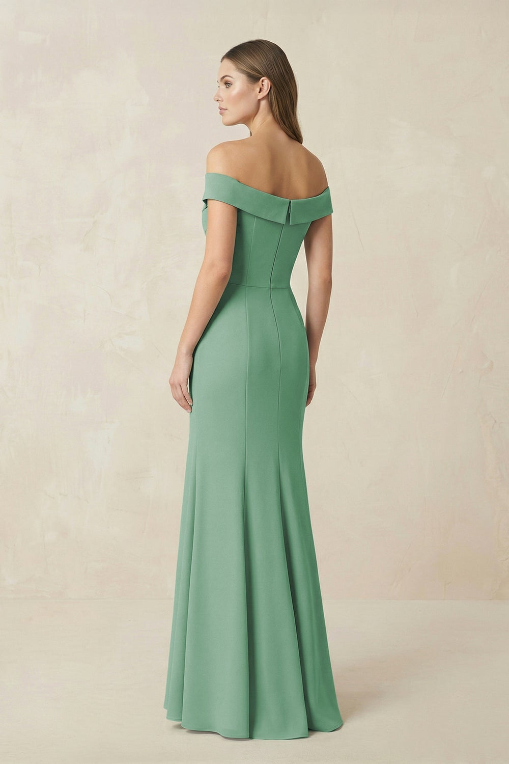 Off - the Shoulder Mermaid Chiffon Bridesmaid Dress - KissProm Bridesmaid Dresses