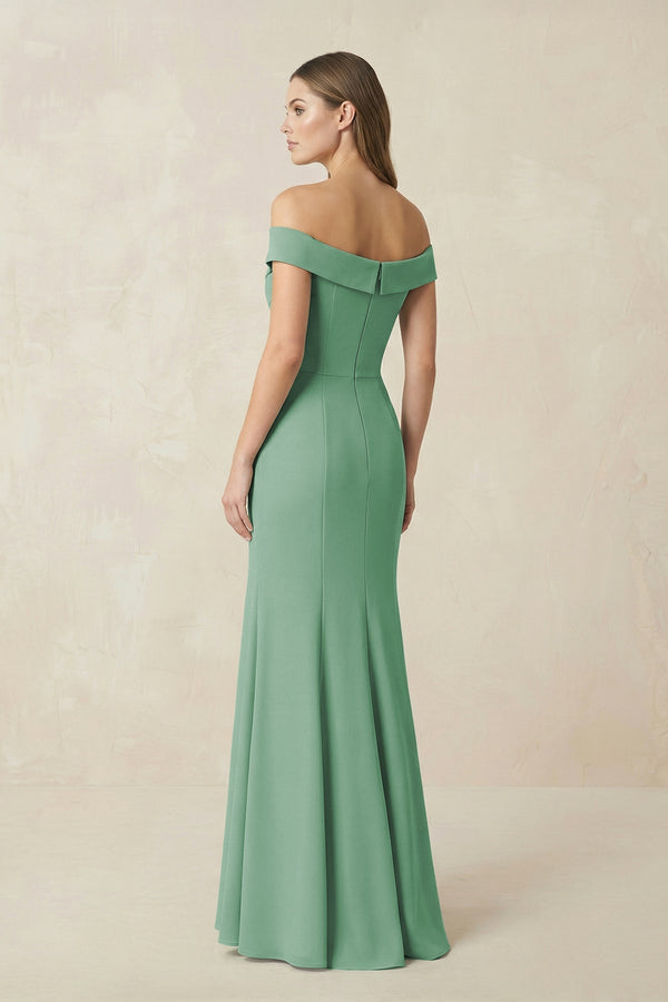 Off - the Shoulder Mermaid Chiffon Bridesmaid Dress - KissProm Bridesmaid Dresses