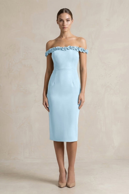 satin steel blue bridesmaid dresses KissProm