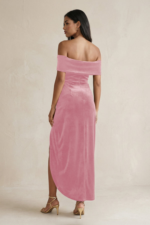 blush pink dresses bridesmaid Zapakasa Women Blush Pink Maxi A Line Sweetheart Bridesmaid Dress  Sleeveless Long Wedding Guest Dress with Bow main image 0
