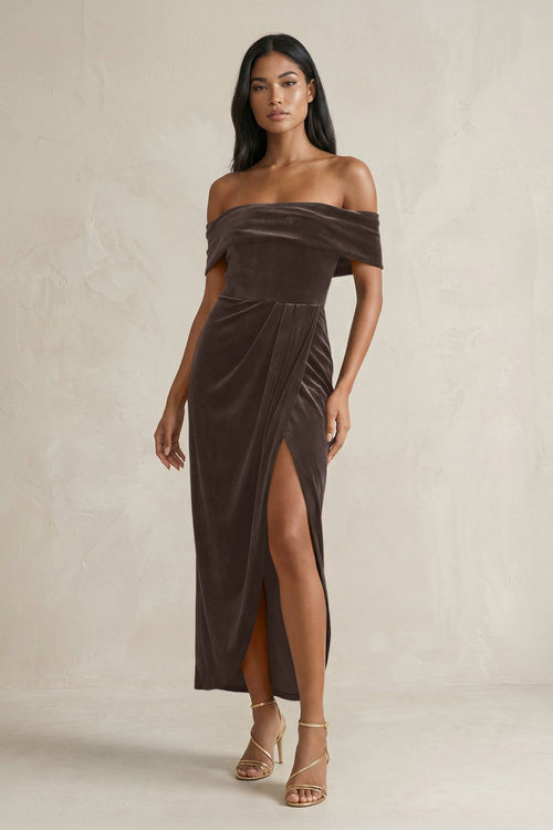 chocolate bridesmaid dresses Kennedy Blue Bailey Bridesmaid Dress – Wedding Shoppe main image 1