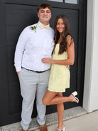 Omia | Yellow - Spaghetti Straps A Line Sequins Short Homecoming Dresses