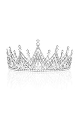 Ondder Silver Sparkly Crystal Crown - KissProm
