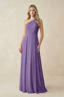 One - Shoulder A - Line Chiffon Bridesmaid Dress in Tahiti - KissProm Bridesmaid Dresses