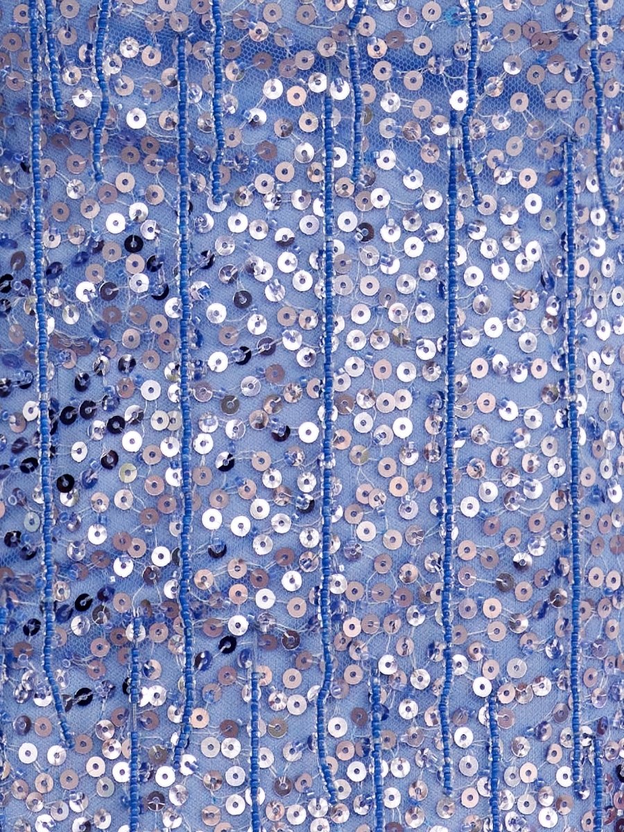 Violet |One Shoulder Sequins Homecoming Dress with Sleeve