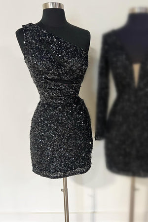 Frankie | One Shoulder Cutout Sequin Tight Homecoming Dress