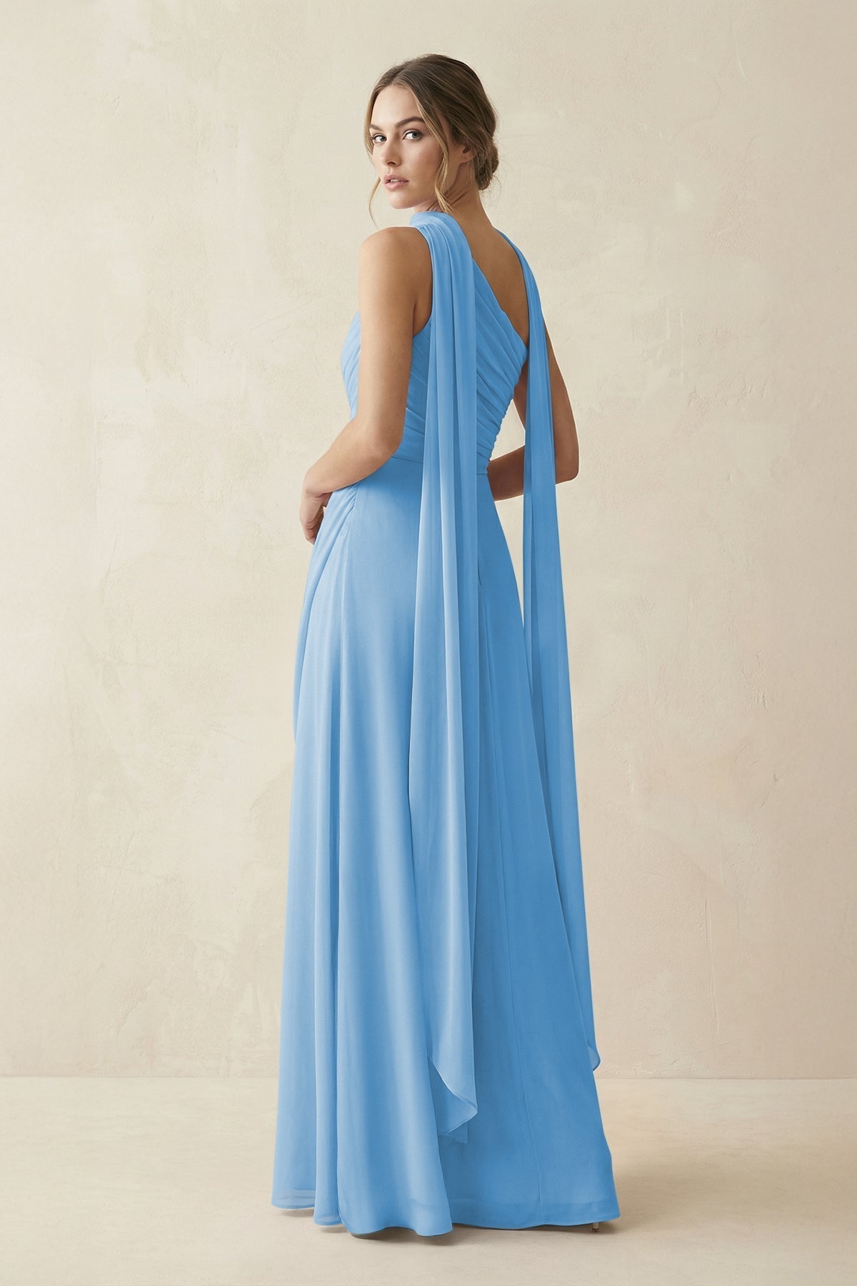 steel blue dress for wedding S Convertible Off Shoulder Bridesmaid Maxi Resort Dress Raise a glass in the Anderson Maxi Dress KissProm One-Shoulder Sheath Chiffon Bridesmaid