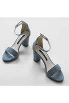 Open Toe Ankle Strap Chunky Heel Party Shoes - KissProm