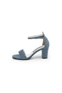 Open Toe Ankle Strap Chunky Heel Party Shoes - KissProm