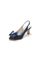 Open Toe Beaded Lace Wedding Shoes With Bow - KissProm