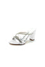 Open Toe Block Heels with Rhinestone