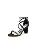 Open Toe Cross Strap High Heels Party - KissProm