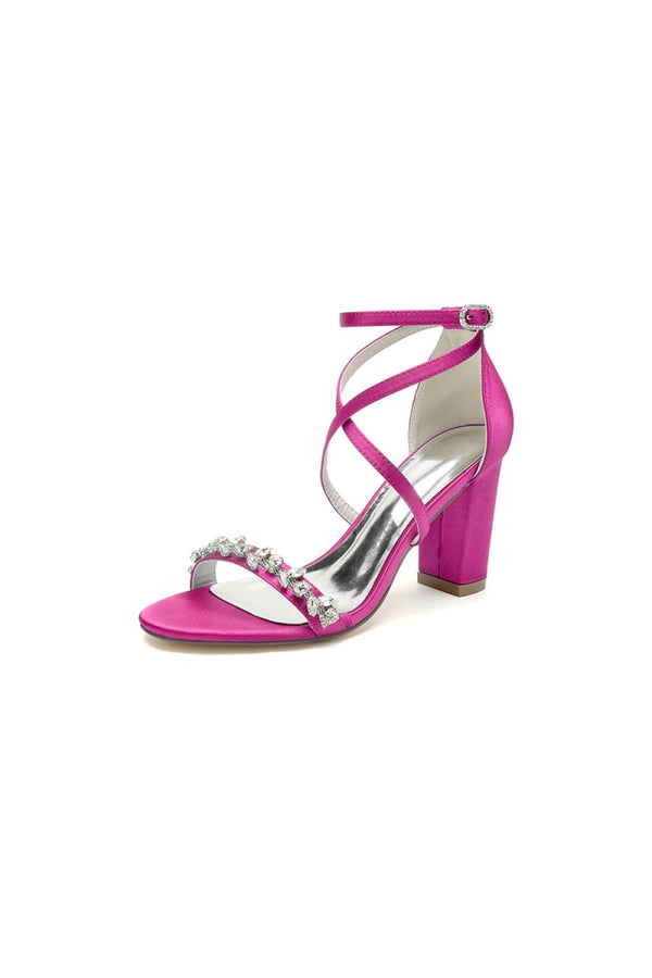 Open Toe Cross Strap High Heels Party - KissProm