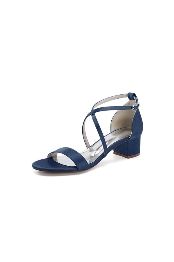 Open Toe Hollow Out Chunky Heels - KissProm