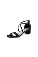 Open Toe Hollow Out Chunky Heels - KissProm