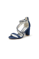 Open Toe Slingback Strap Tassel High Heels - KissProm
