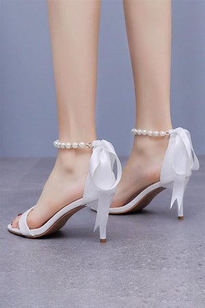Open Toe Stiletto Ankle - Strap Women's Shoes - KissProm