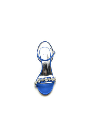 Open Toe Stiletto Heels With Rhinestone - KissProm