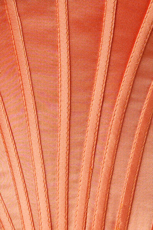 Orange Sheath Sweetheart Corset Homecoming Dresses with Appliques (2) | KISSPROM