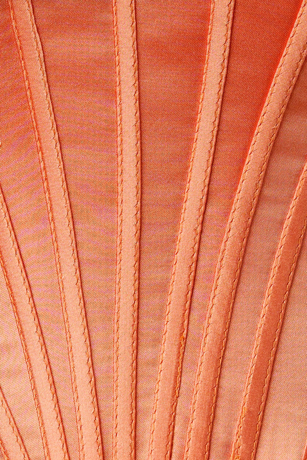 Orange Sheath Sweetheart Corset Homecoming Dresses with Appliques (2) | KISSPROM
