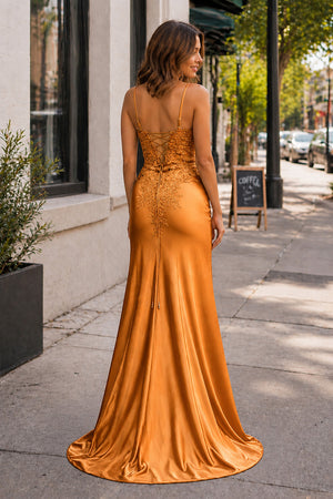 Beatrice | Sheath Black Long Appliques Prom Dress