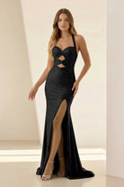 Orvyna | Lilac - Halter Mermaid Beaded Long Formal Prom Dresses With Slit - KissProm