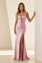 Orvyna | Lilac - Halter Mermaid Beaded Long Formal Prom Dresses With Slit - KissProm