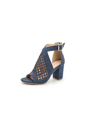 Outdoor Peep Toe Chunky Heel Fashion Shoes With Hollow - out - KissProm