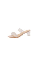 Outdoor Peep Toe Sandals Chunky Heel Fashion Shoes With Beaded - KissProm