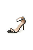 Outdoor Peep Toe Stiletto Heel Patent Leather Shoes With Hollow - out - KissProm