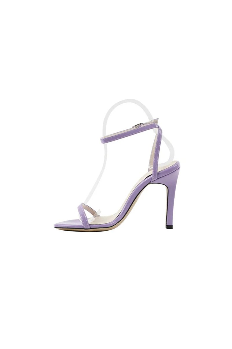 Outdoor Peep Toe Stiletto Heel Shoes With Buckle Ankle Strap - KissProm