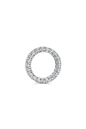 Oval Zircons Sterling Silver 18K Gold Plated Infinity Ring - KissProm
