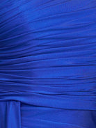 Pali | Royal Blue - Sheath One Shoulder Pleated Satin Homecoming Dress with Drape