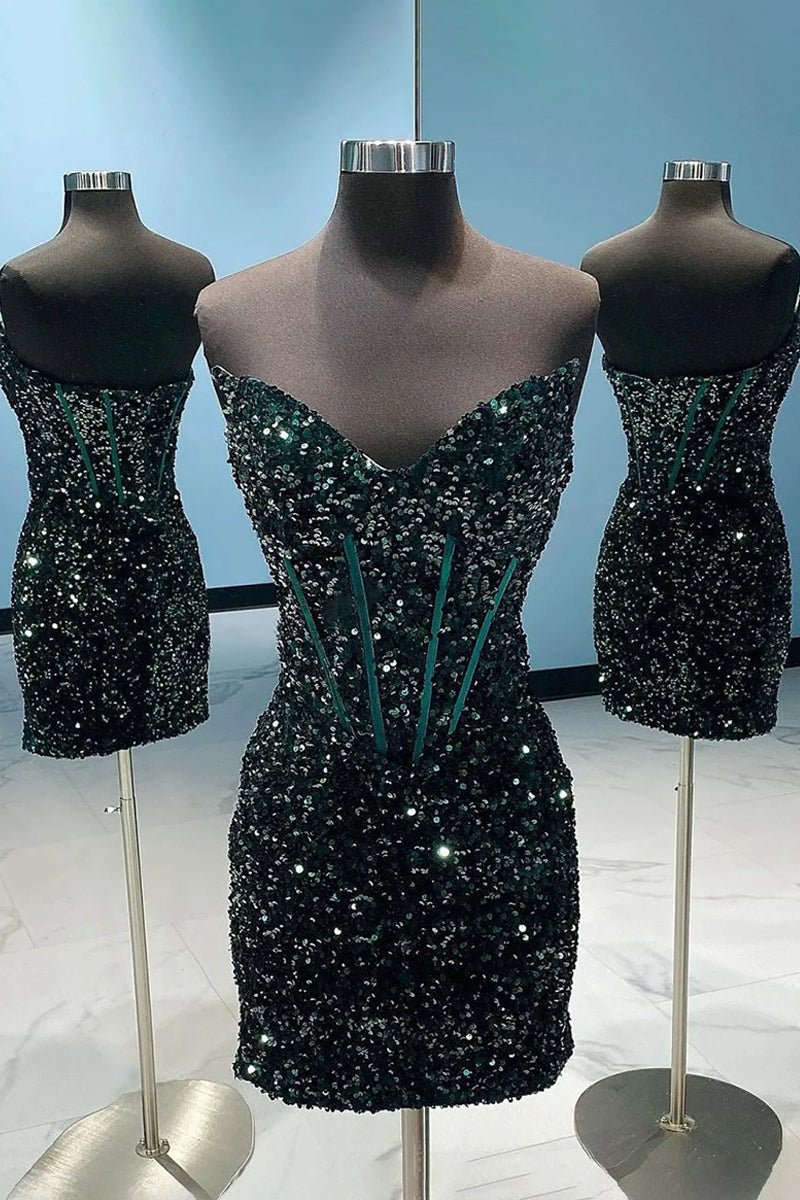 Pallid | Sweetheart Bodycon Sequins Homecoming Dress