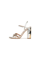 Party Peep Toe Chunky Heel Evening Shoes With Buckle Ankle Strap - KissProm