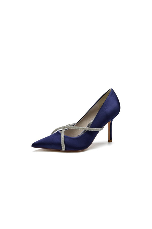 Party Pointed Toe Crystal High Heels - KissProm